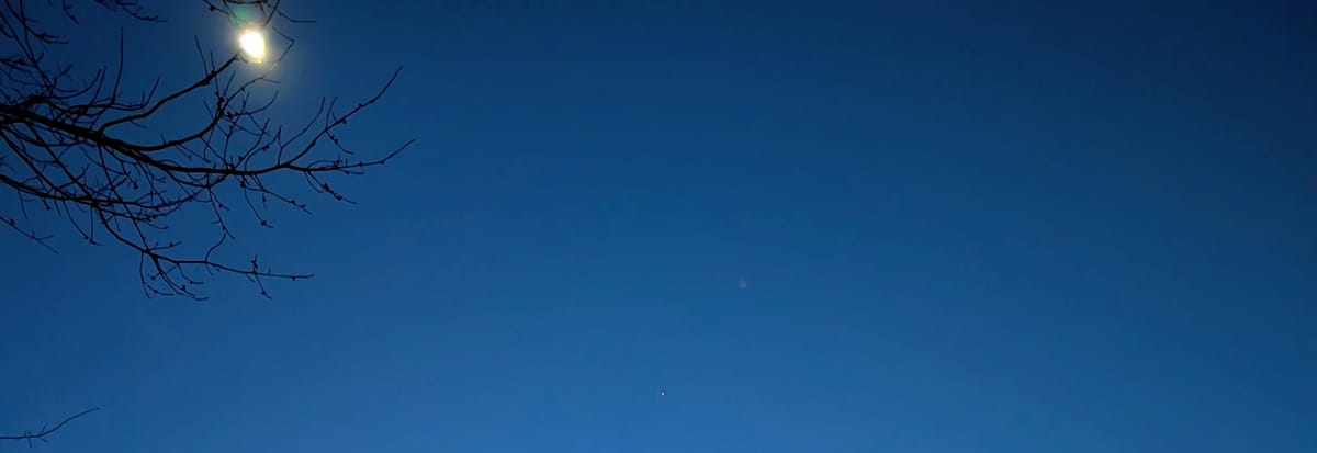 Moon on a clear night.